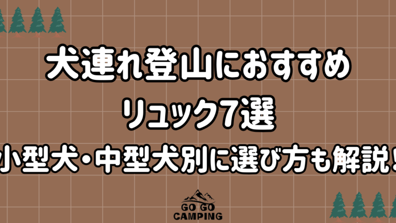 犬連れ登山におすすめのリュック7選|小型犬・中型犬別に選び方も解説!